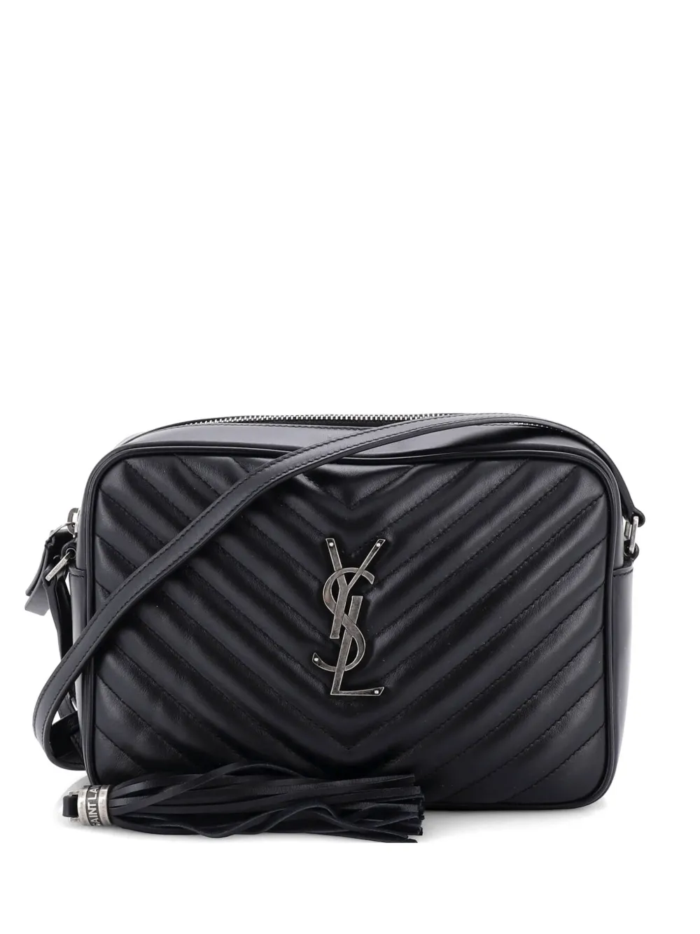Saint Laurent Pre-Owned Lou Camera Bag Matelasse Chevron Leather Small crossbody bag - Nero