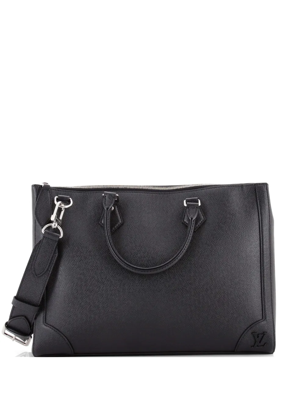 Louis Vuitton Pre-Owned Slim Briefcase Taiga Leather business bag - Nero