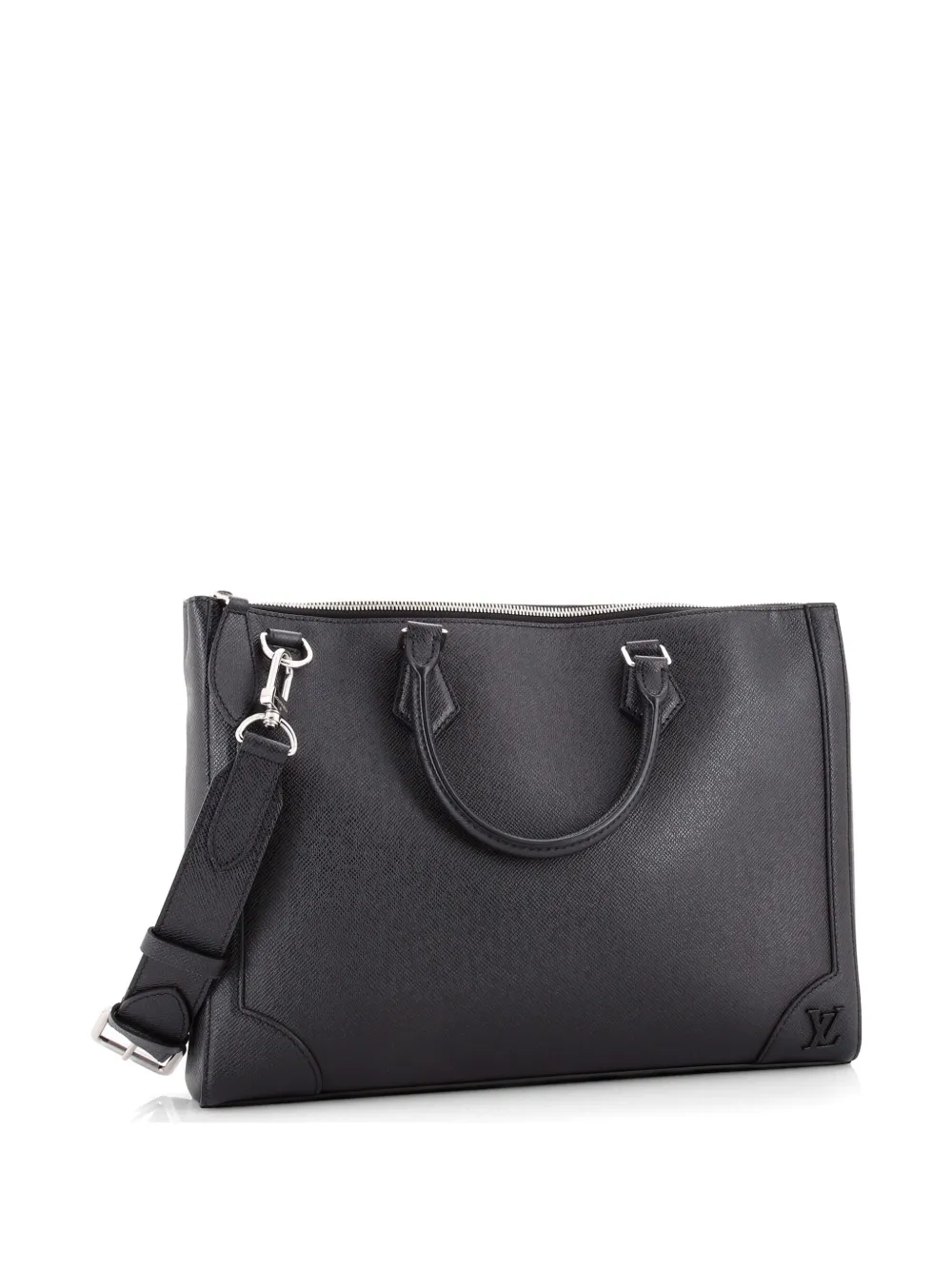 Slim Briefcase Taiga Leather Business Bag