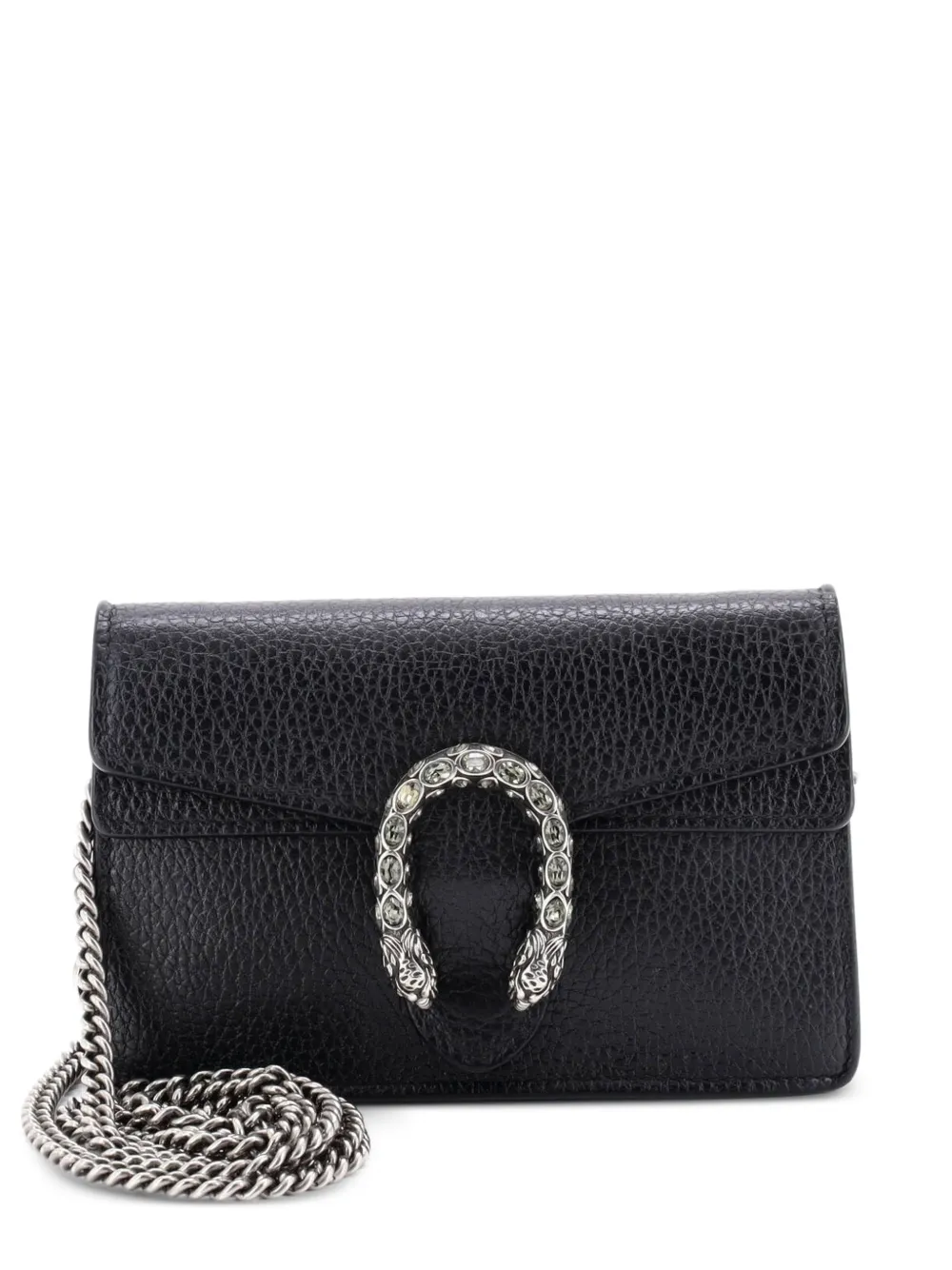 Gucci Pre-Owned Dionysus Bag Leather Super Mini clutch bag - Nero
