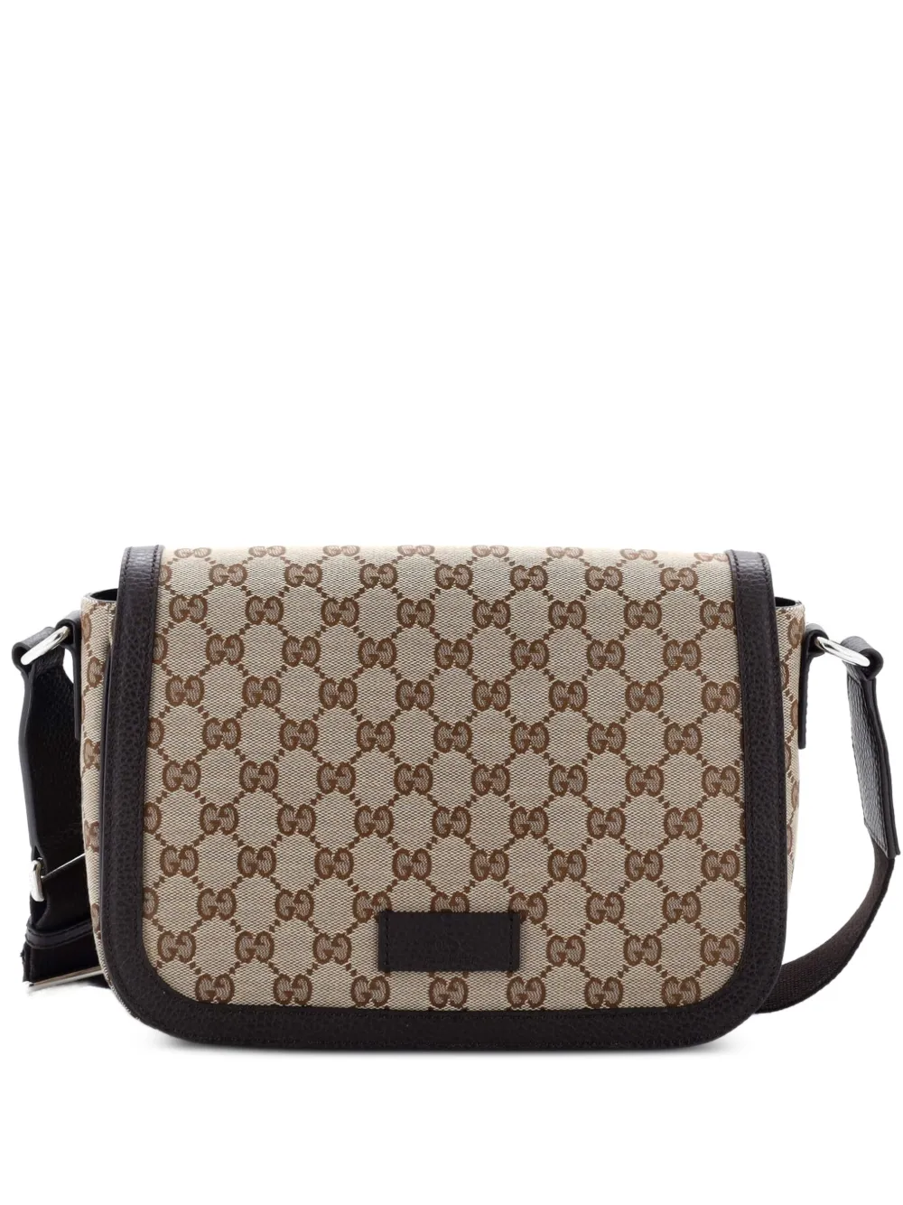 Gucci Pre-Owned Flap Messenger Bag GG Canvas Small crossbody bag - Marrone