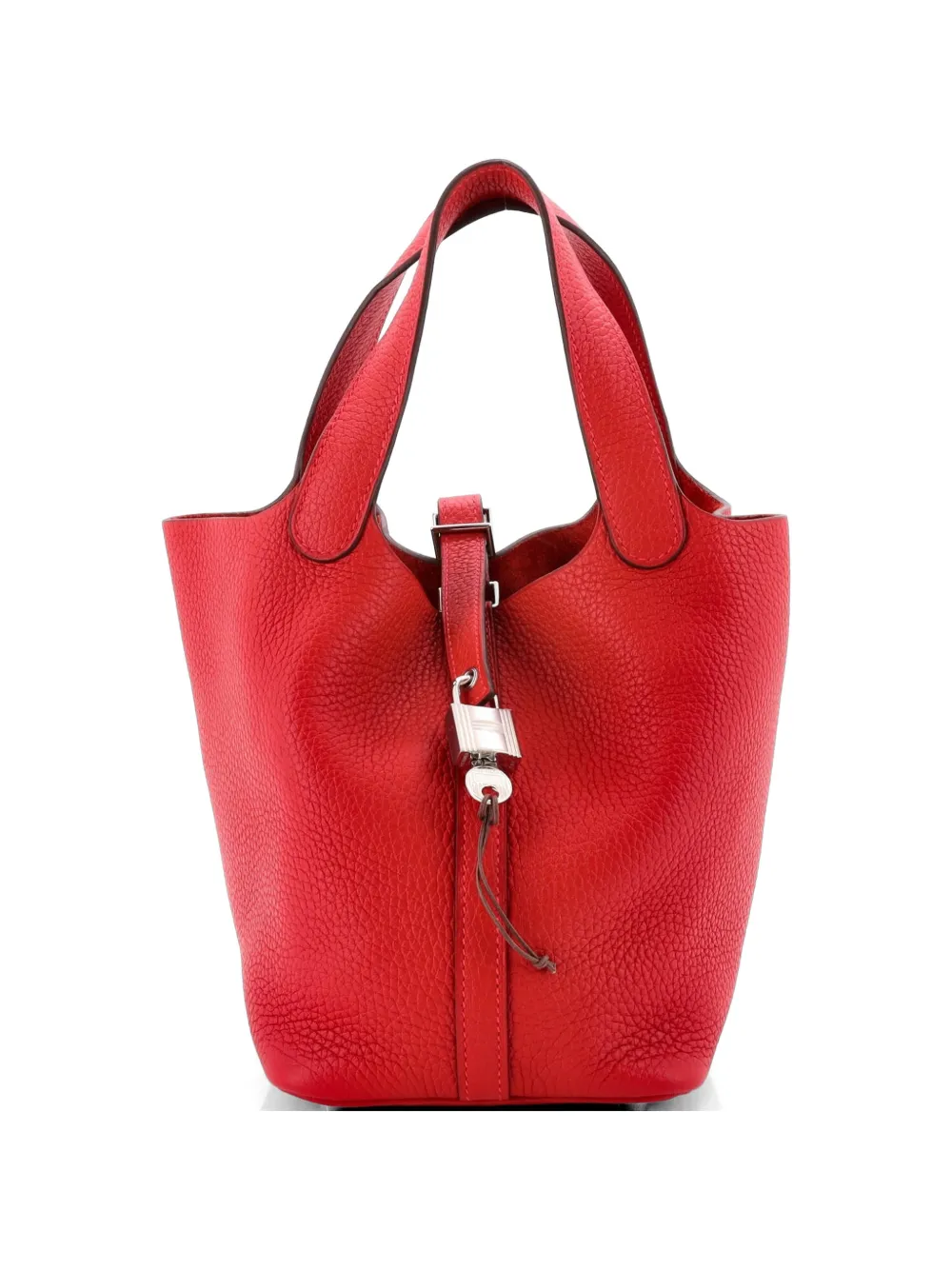 Hermès Pre-Owned Picotin Lock Bag Clemence PM bucket bag - Rosso