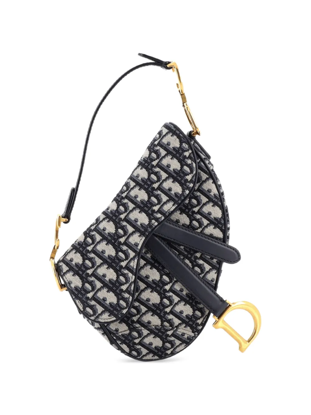 Christian Dior Pre-Owned Saddle Handbag Oblique Canvas Mini shoulder bag - Blu