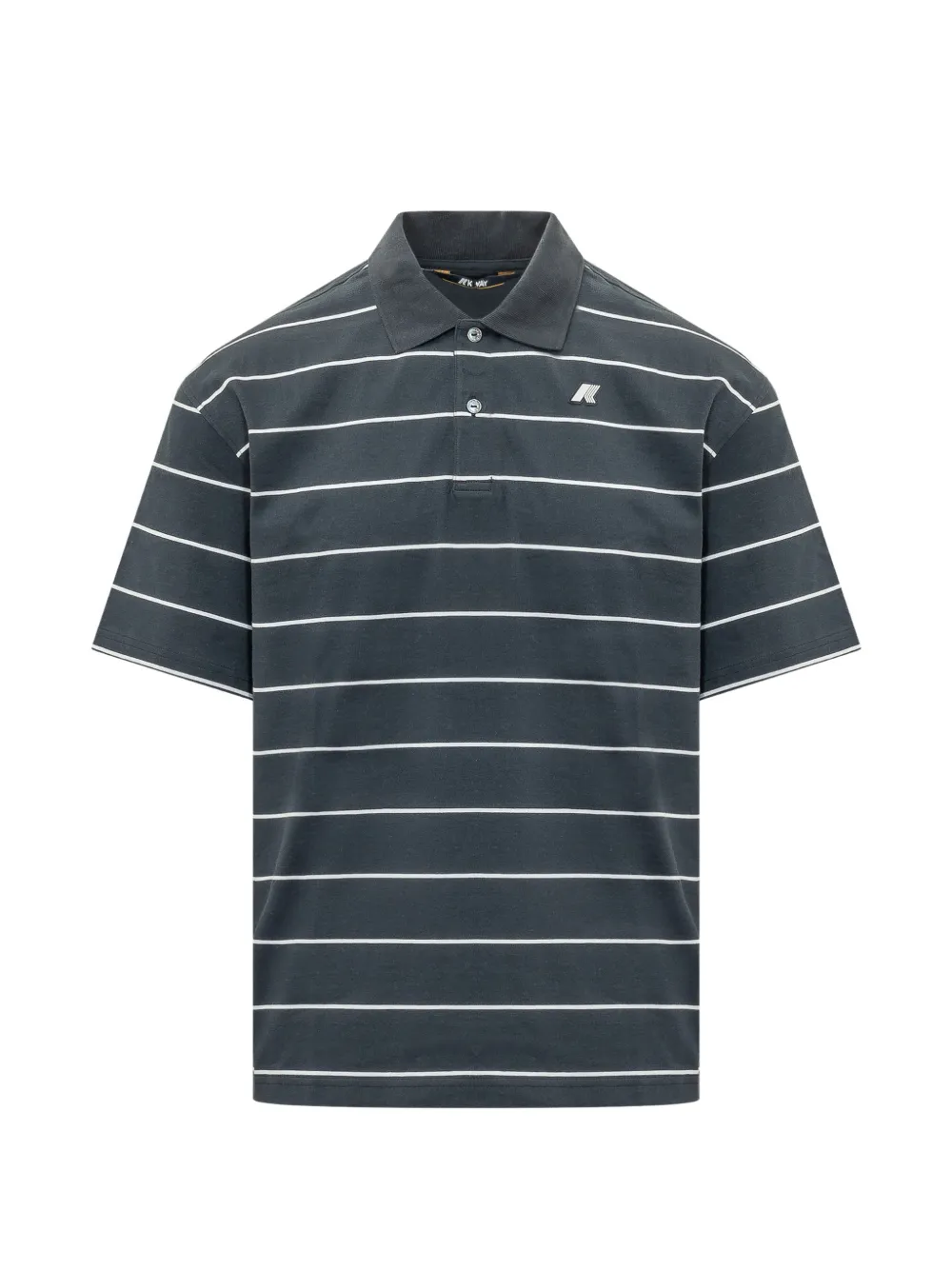 K-Way striped polo shirt - Grigio