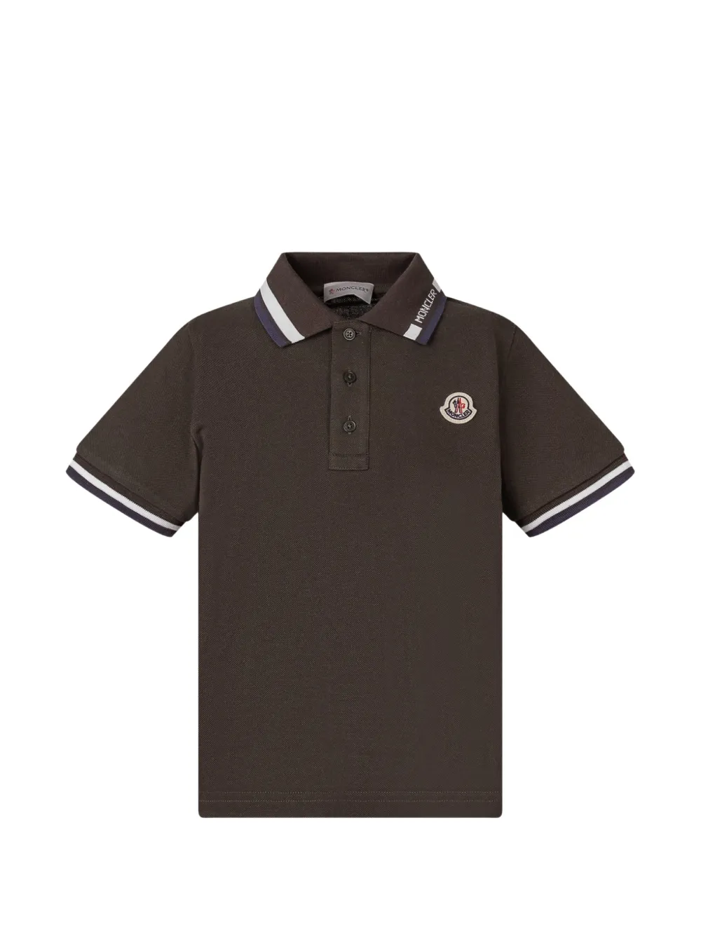 Moncler Enfant Poloshirt met logopatch Groen
