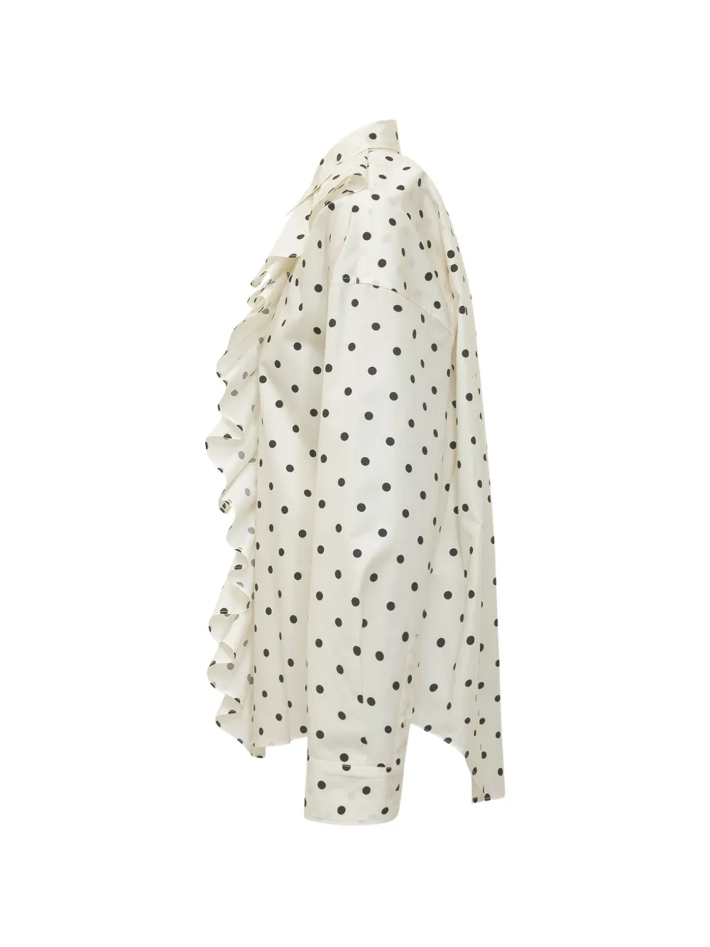 Ruffled Polka-Dot Shirt
