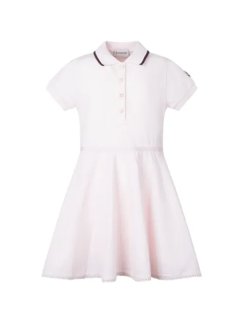 Moncler Enfant polo-collar A-line dress