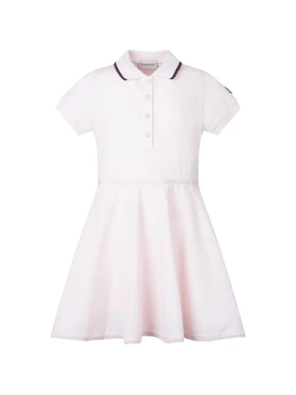 Moncler Enfant ポロ Aラインワンピース | ピンク | FARFETCH JP