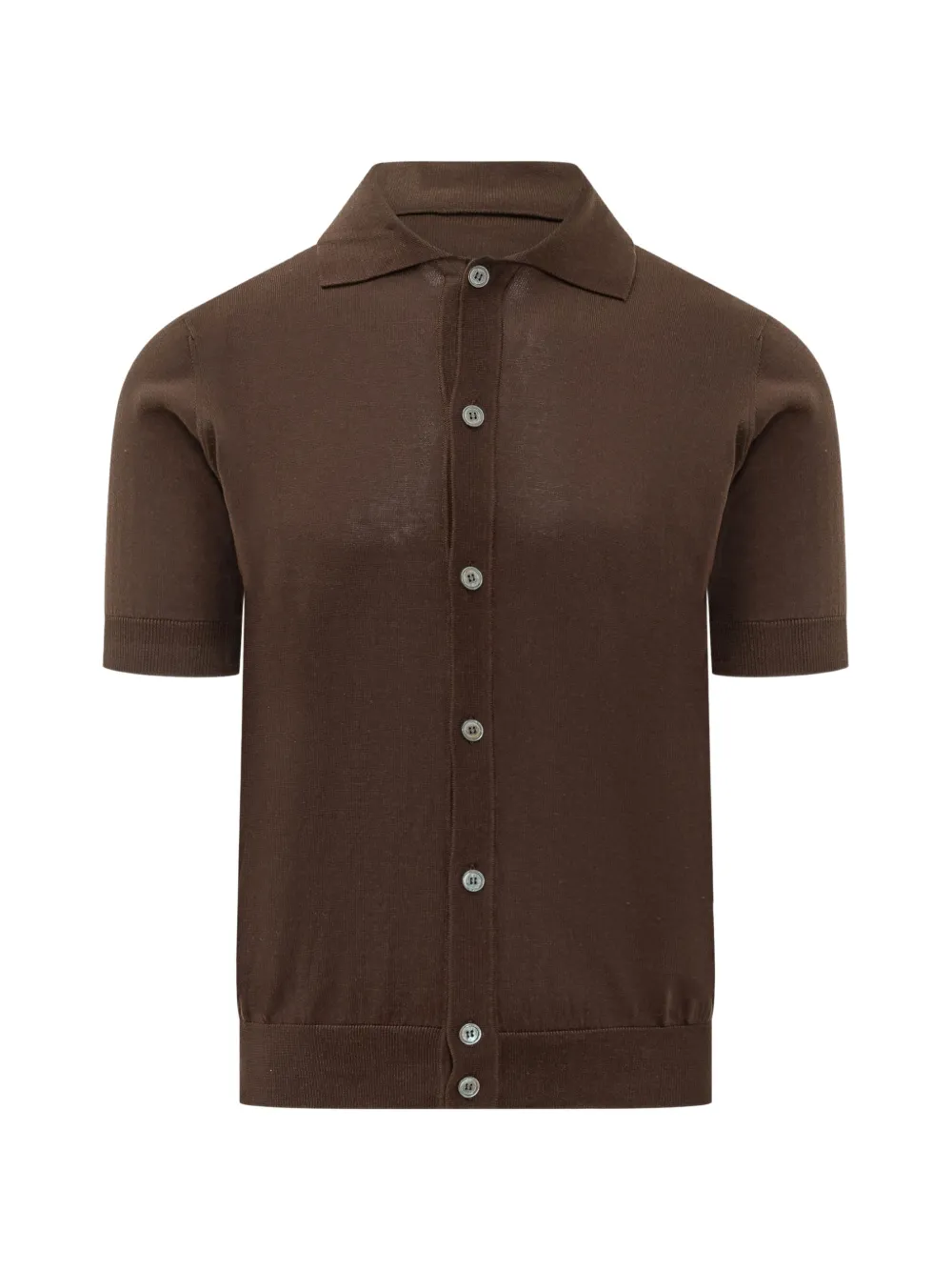 Filippo De Laurentiis short-sleeve knitted shirt - Marrone