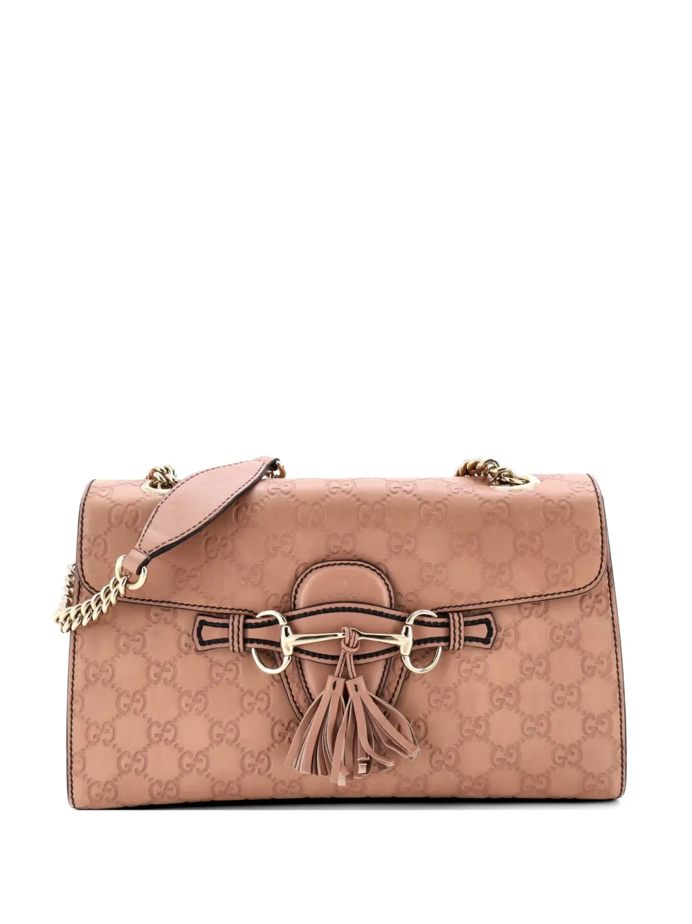 Gucci Pre-Owned Emily Chain Flap Bag Guccissima Leather Medium shoulder bag - Toni neutri