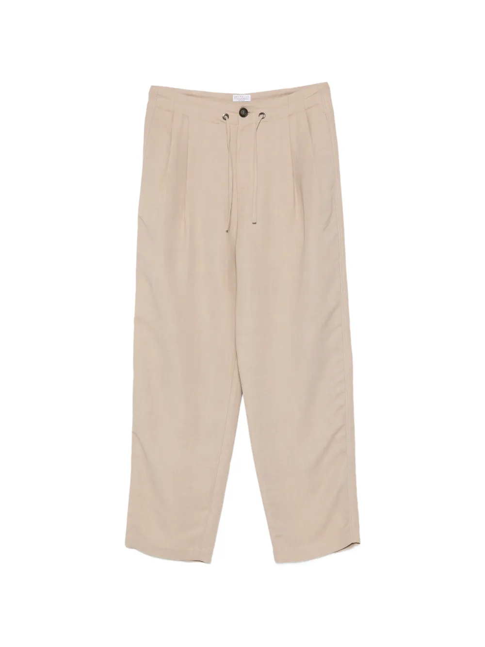 Brunello Cucinelli pences drawstring trousers - Toni neutri