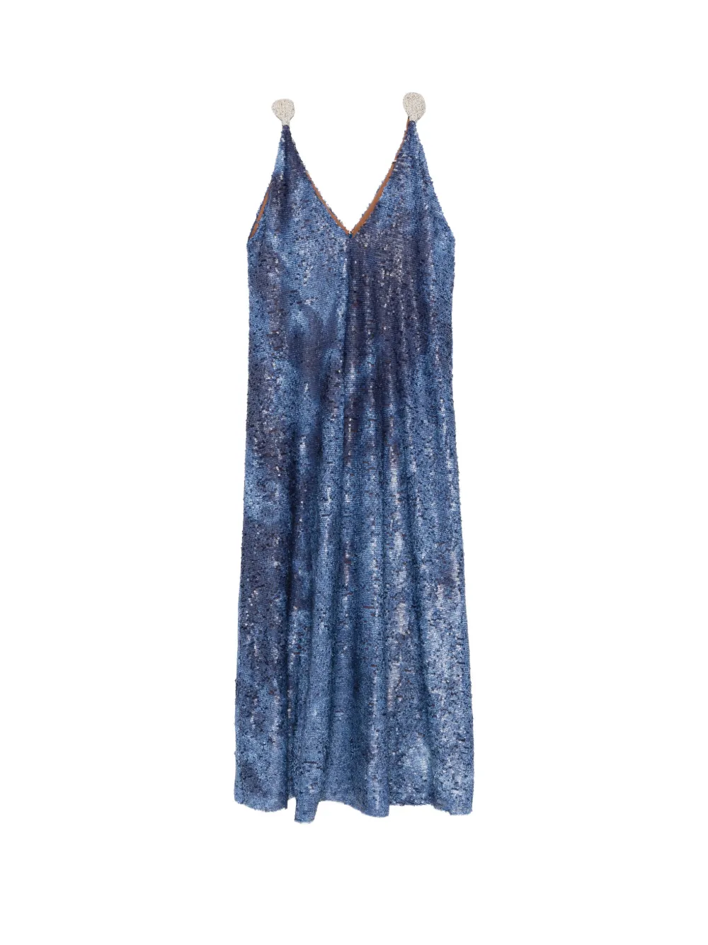 Rosanna Ocampo Goya sequin V-neck maxi dress - Blau