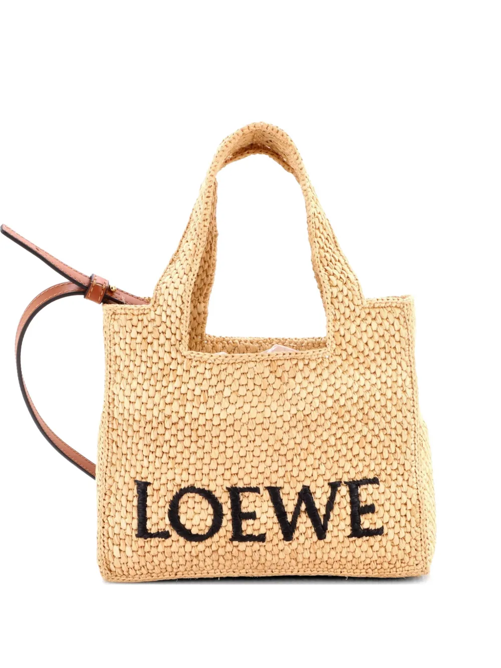 Loewe Pre-Owned Paula's Ibiza Logo Convertible Raffia Mini tote bag - Nero