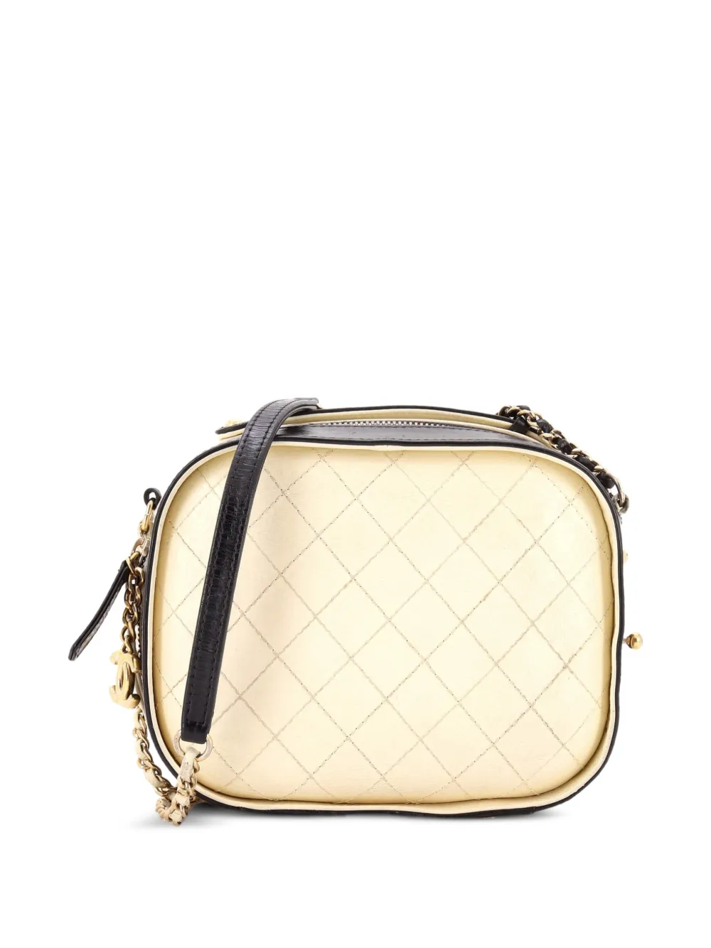 CHANEL Pre-Owned Vanity Case Bag Quilted Crumpled Calfskin Small pouch - Toni neutri