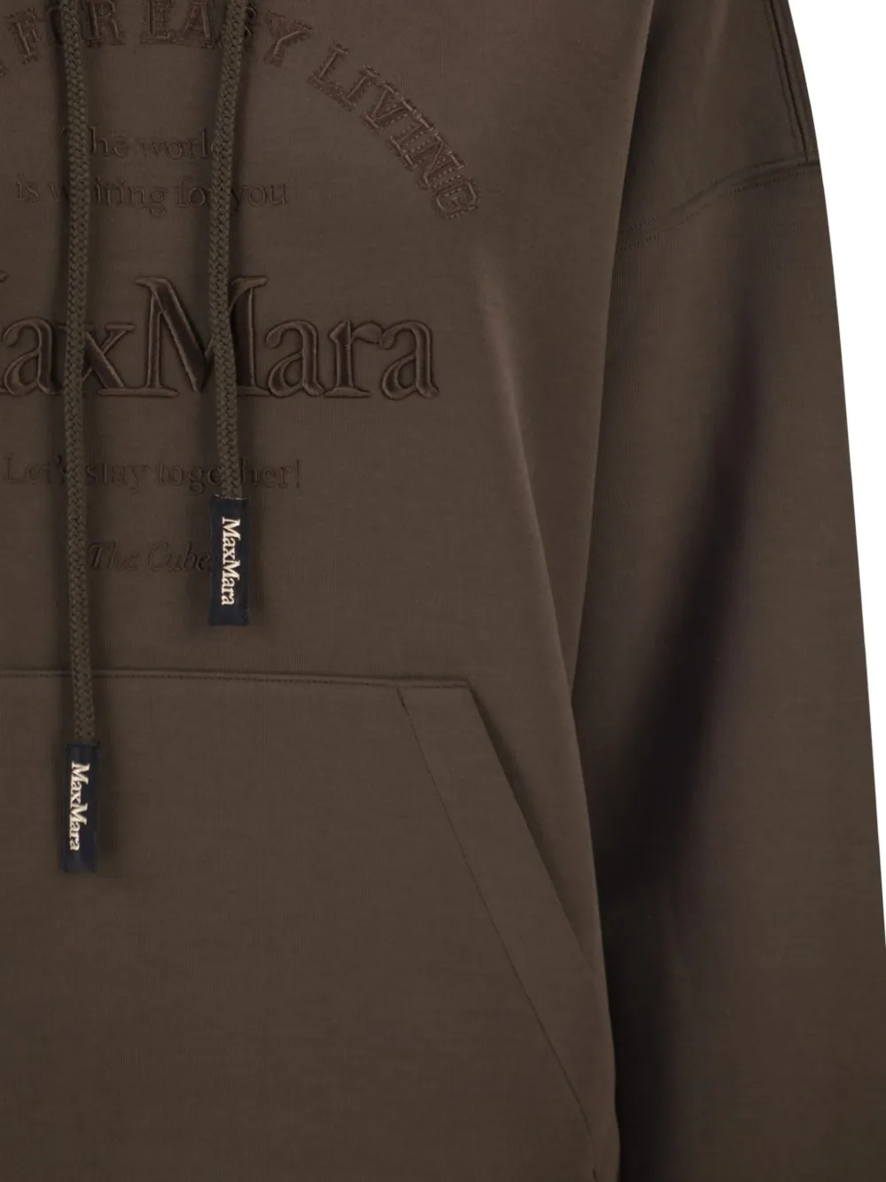 'S Max Mara Mandrea sweater met geborduurd logo Bruin