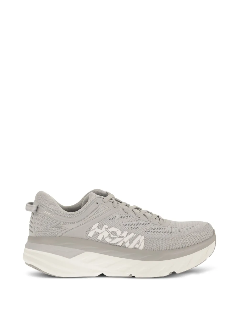 HOKA Bondi 7 lace-up sneakers - Grigio