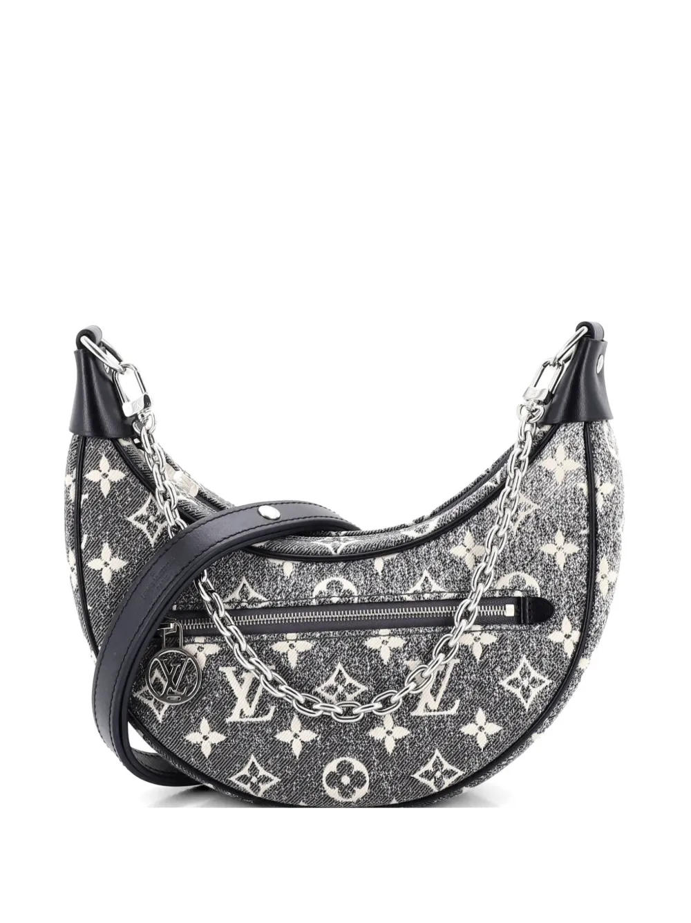 Louis Vuitton Pre-Owned Loop Handbag Monogram Jacquard Denim hobo bag - Grigio