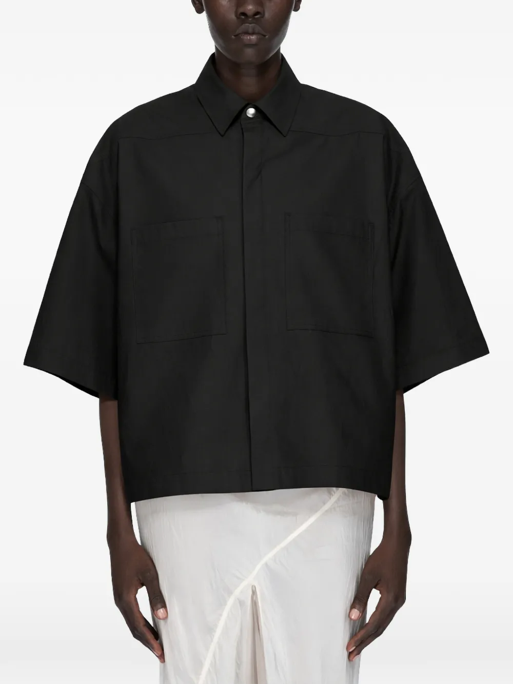 Rick Owens pocketed short-sleeves shirt - Nero