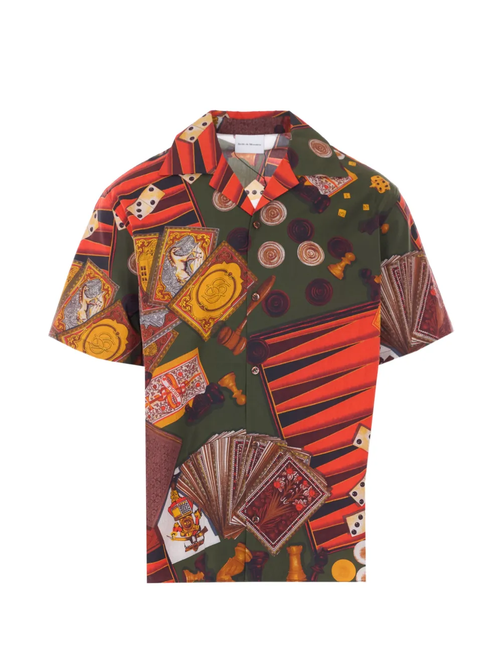 Drôle De Monsieur frontal buttons printed shirt - Green