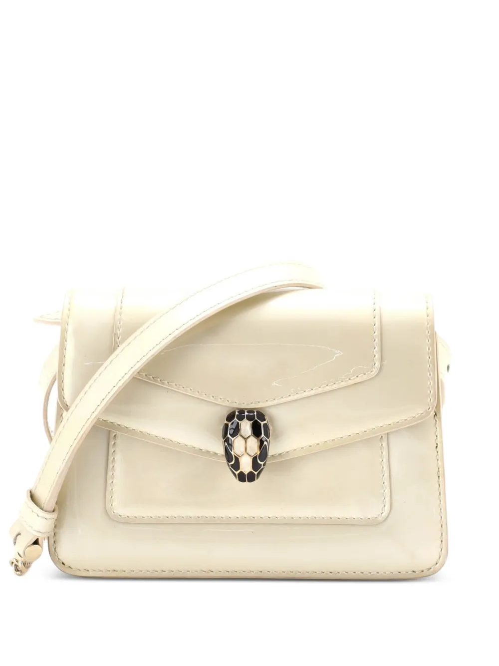 Bvlgari Pre-Owned Serpenti Forever Patent Mini shoulder bag - Bianco