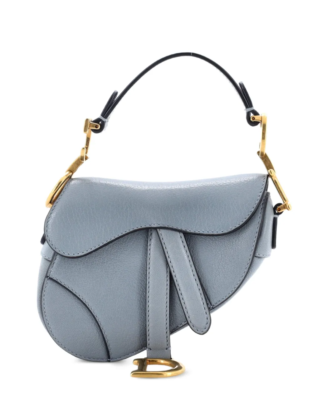 Christian Dior Pre-Owned Saddle Handbag Leather Micro satchel - Blu