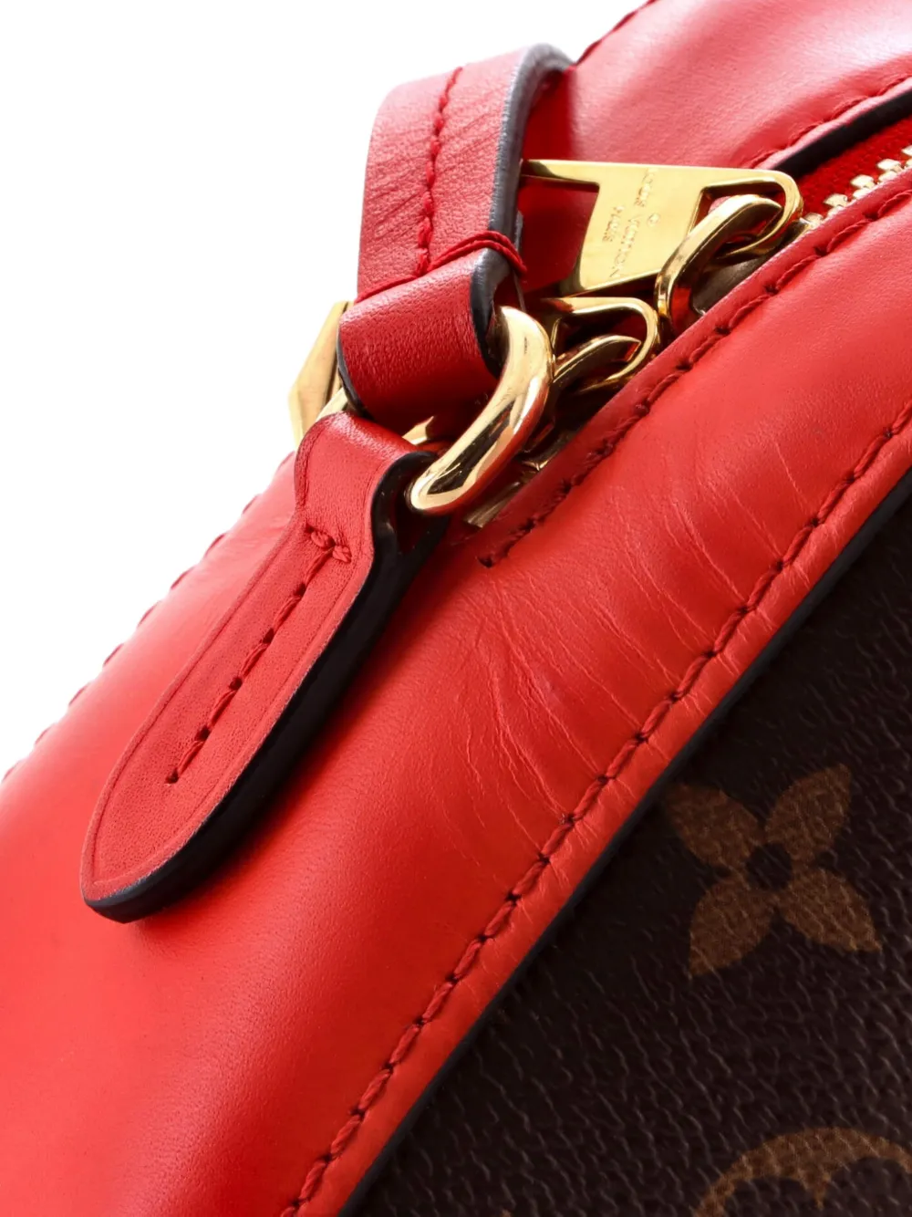 Saintonge Handbag Monogram Canvas With Leather Crossbody Bag