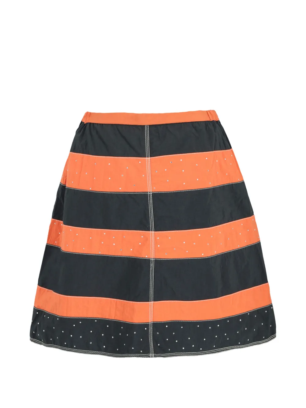 striped mini skirt