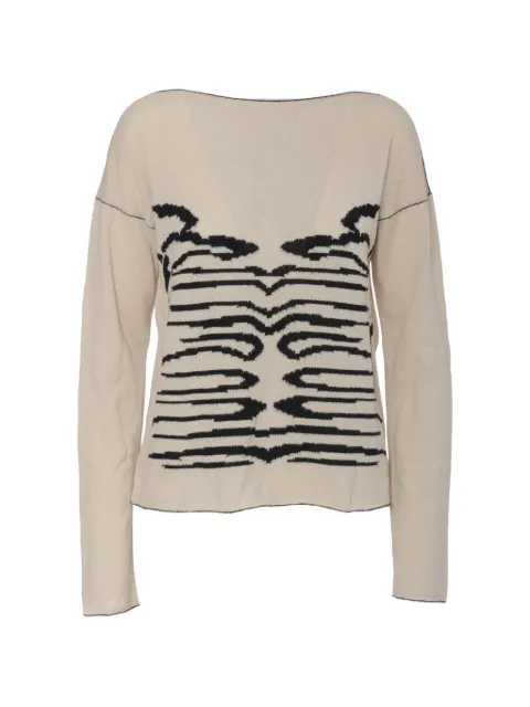Krizia Pre-Owned zebra-print sweater