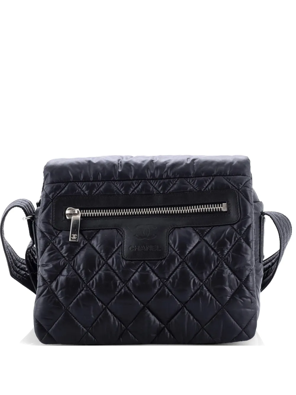 CHANEL Pre-Owned Coco Cocoon Messenger Bag Quilted Nylon Medium crossbody bag - Nero