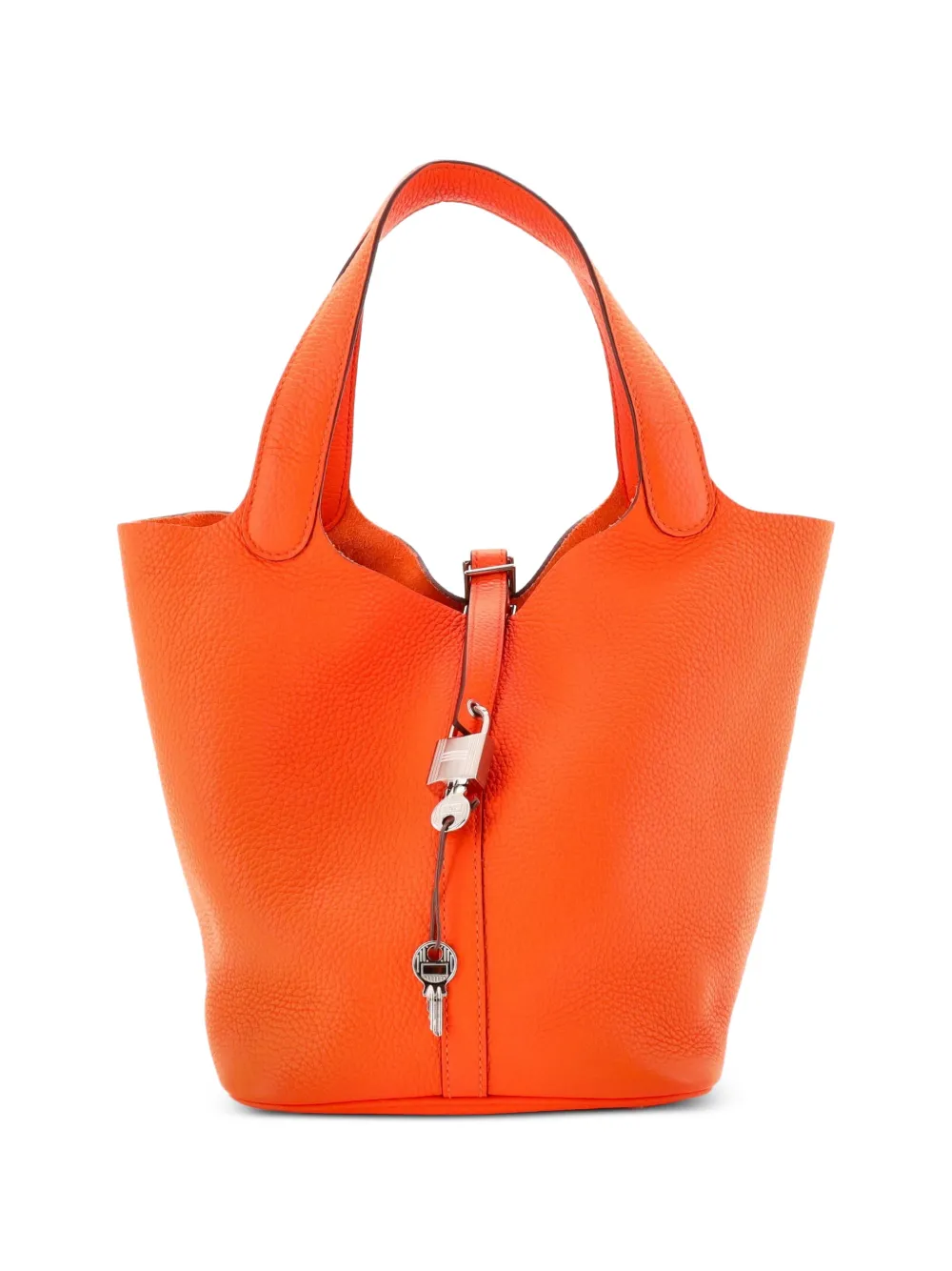 Hermès Pre-Owned Picotin Lock Bag Clemence MM bucket bag - Arancione
