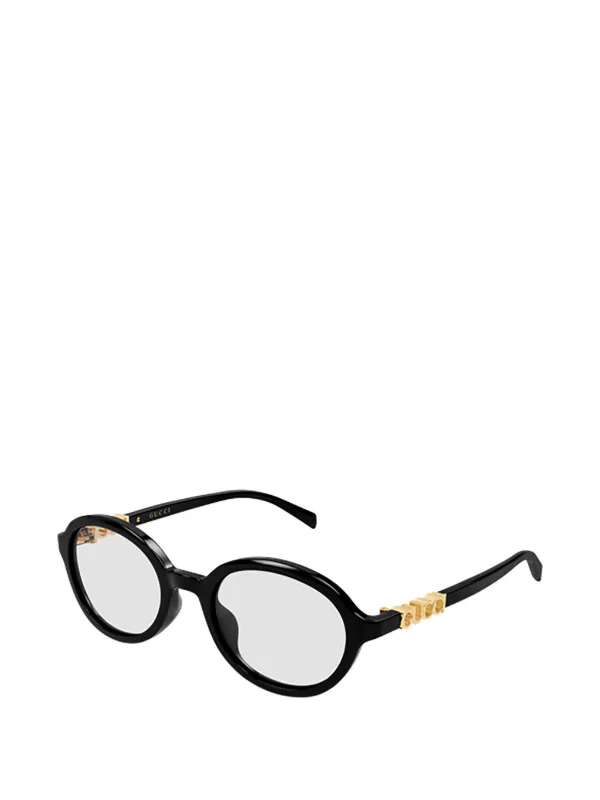 Gucci Eyewear ラウンドフレーム サングラス | ブラック | FARFETCH JP