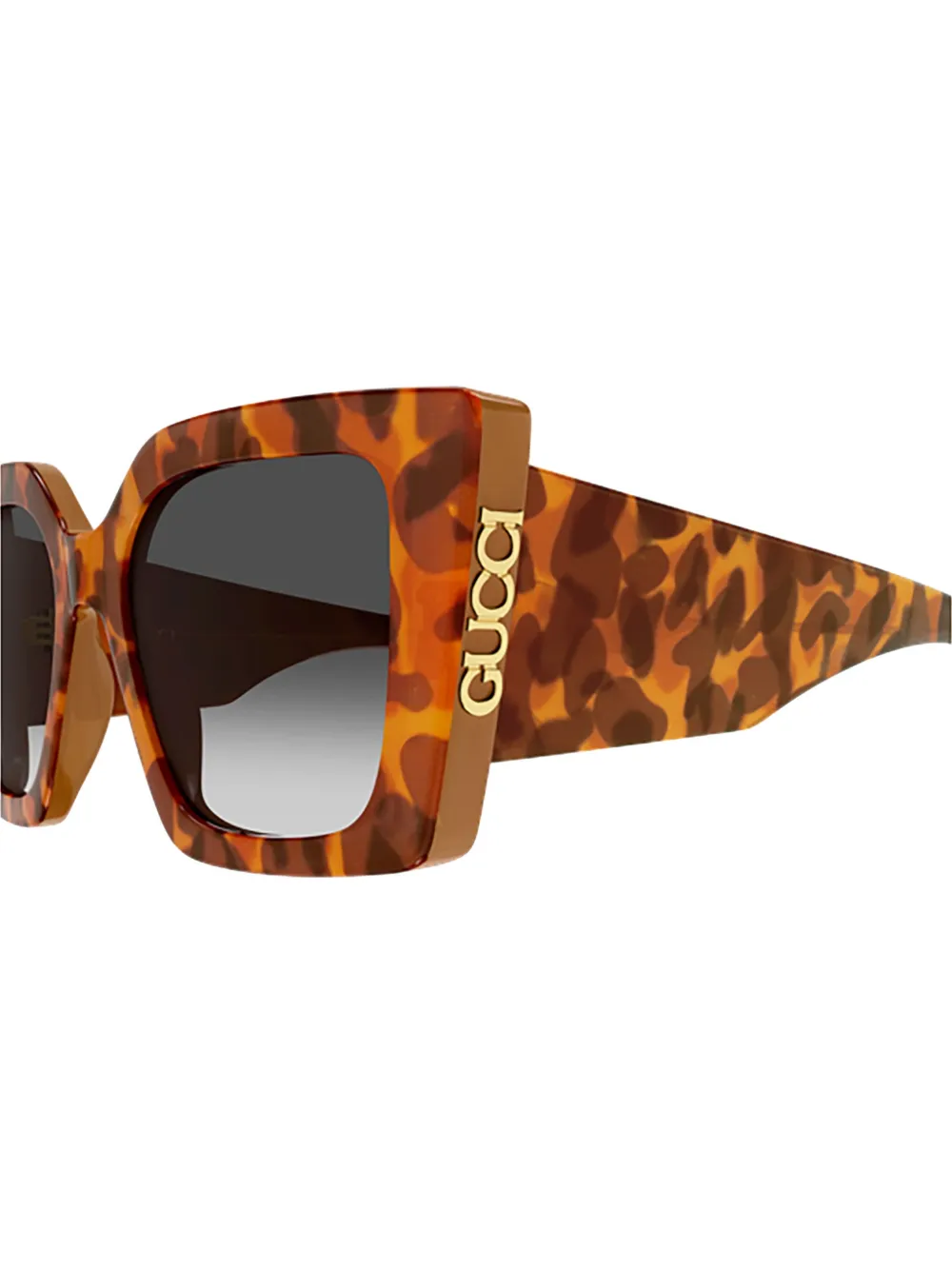 Gucci Eyewear Zonnebril met vierkant montuur Bruin