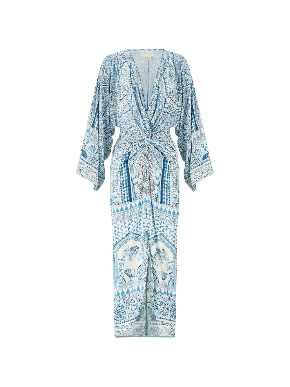 Camilla split twist dress - Blu