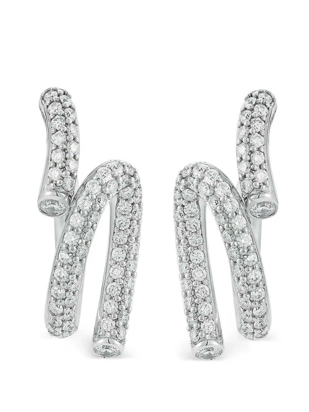 Walters Faith Thoby diamond duet earrings - Argento