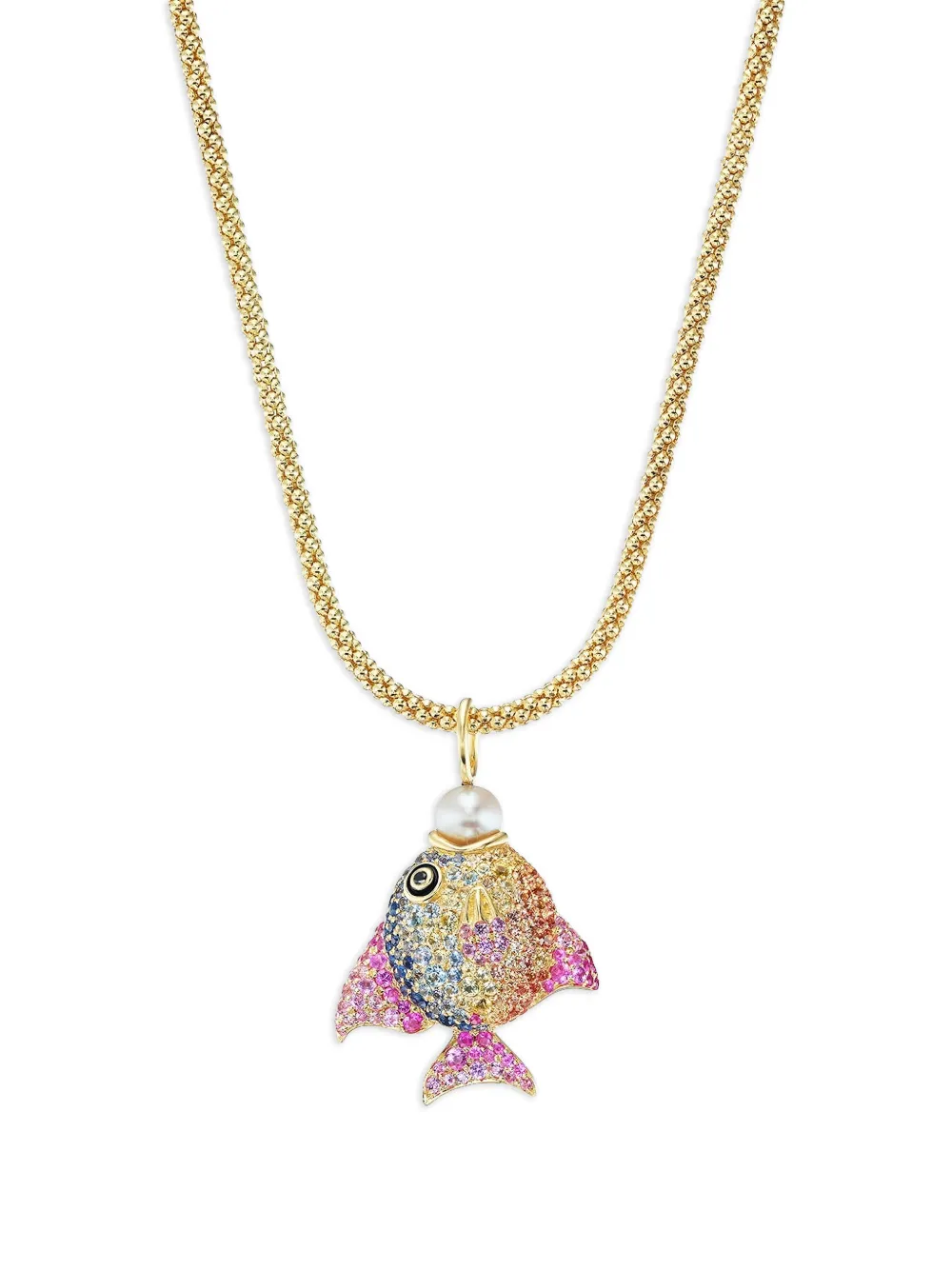 EMILY P. WHEELER multi-stone fish necklace - Oro