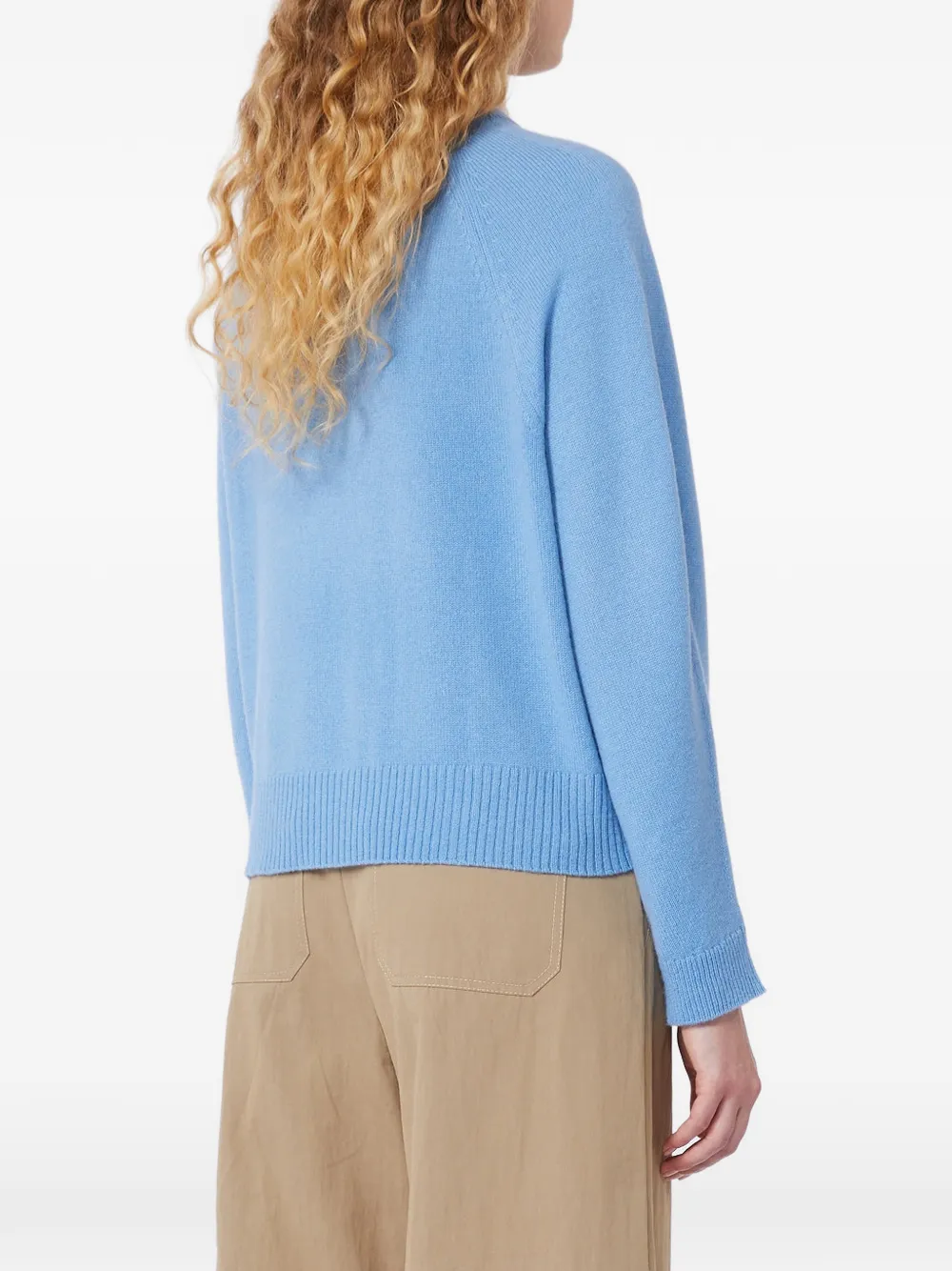  Max Mara V-neck Long-sleeve Sweater - Blue 