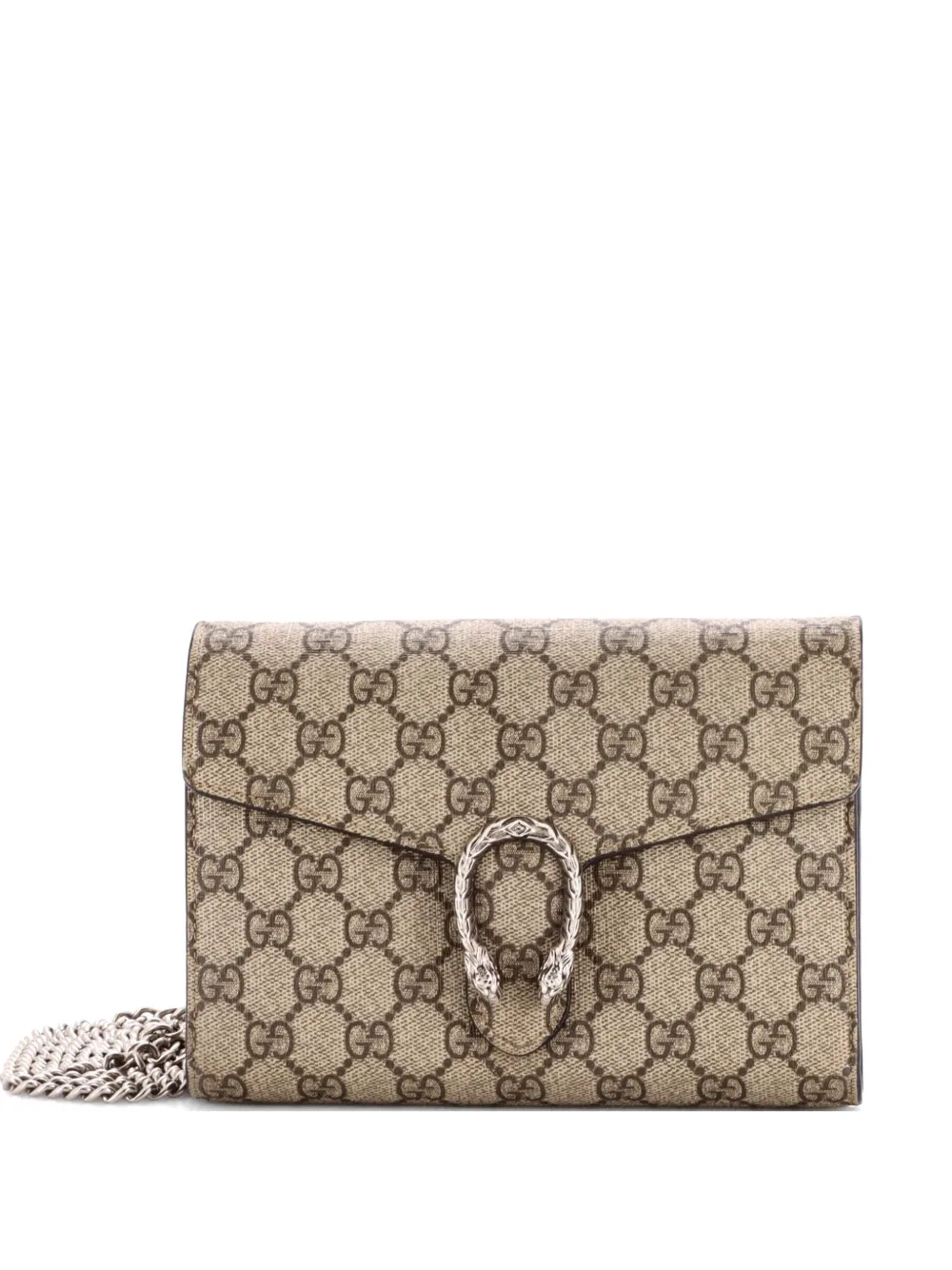 Gucci Pre-Owned Dionysus Chain Wallet GG Coated Canvas Small crossbody bag - Marrone