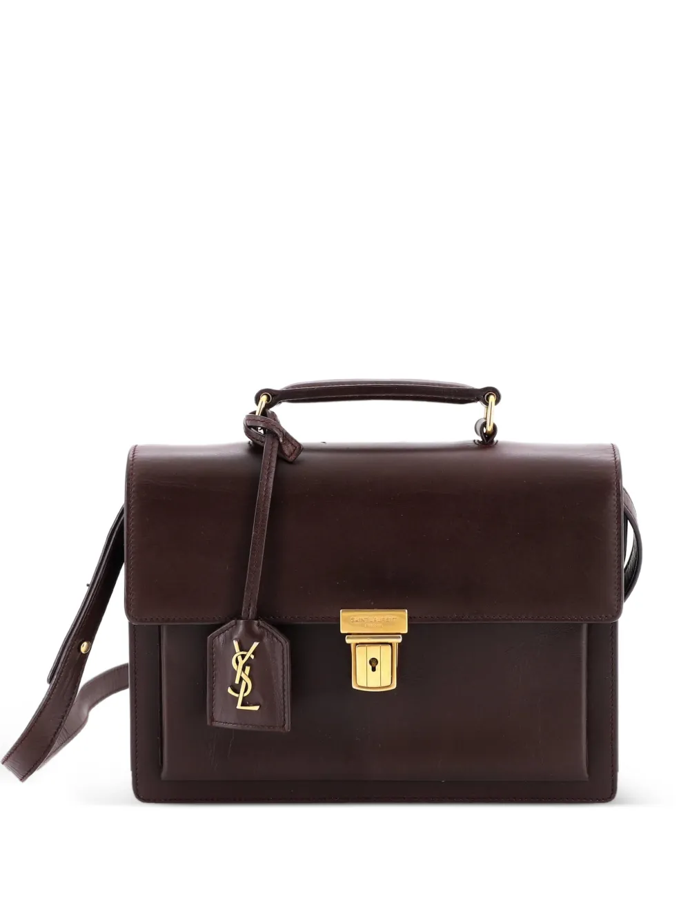 Saint Laurent Pre-Owned Borsa a tracolla High School media in pelle - Marrone