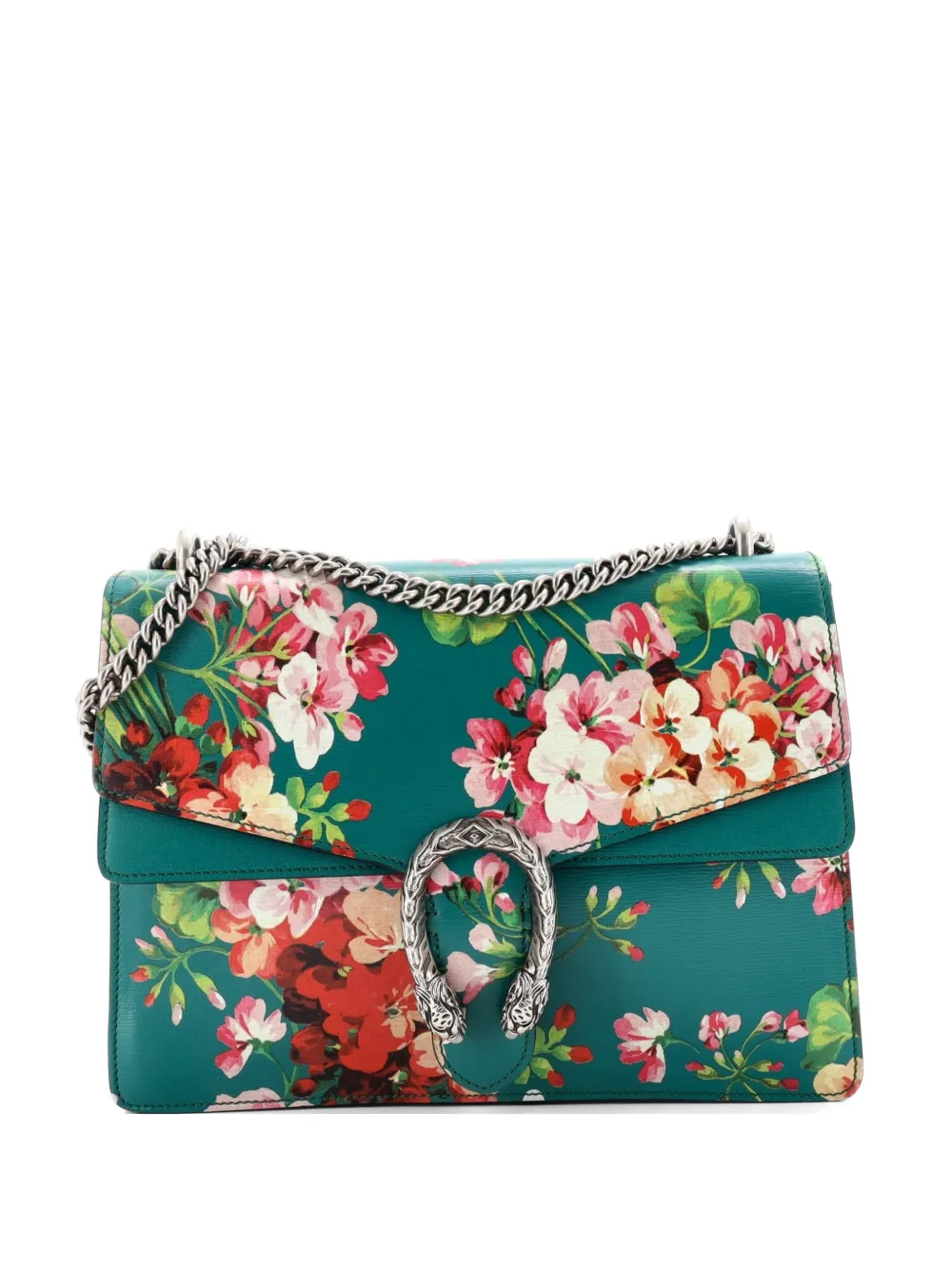 Gucci Pre-Owned Dionysus Bag Blooms Print Leather Medium shoulder bag - Verde