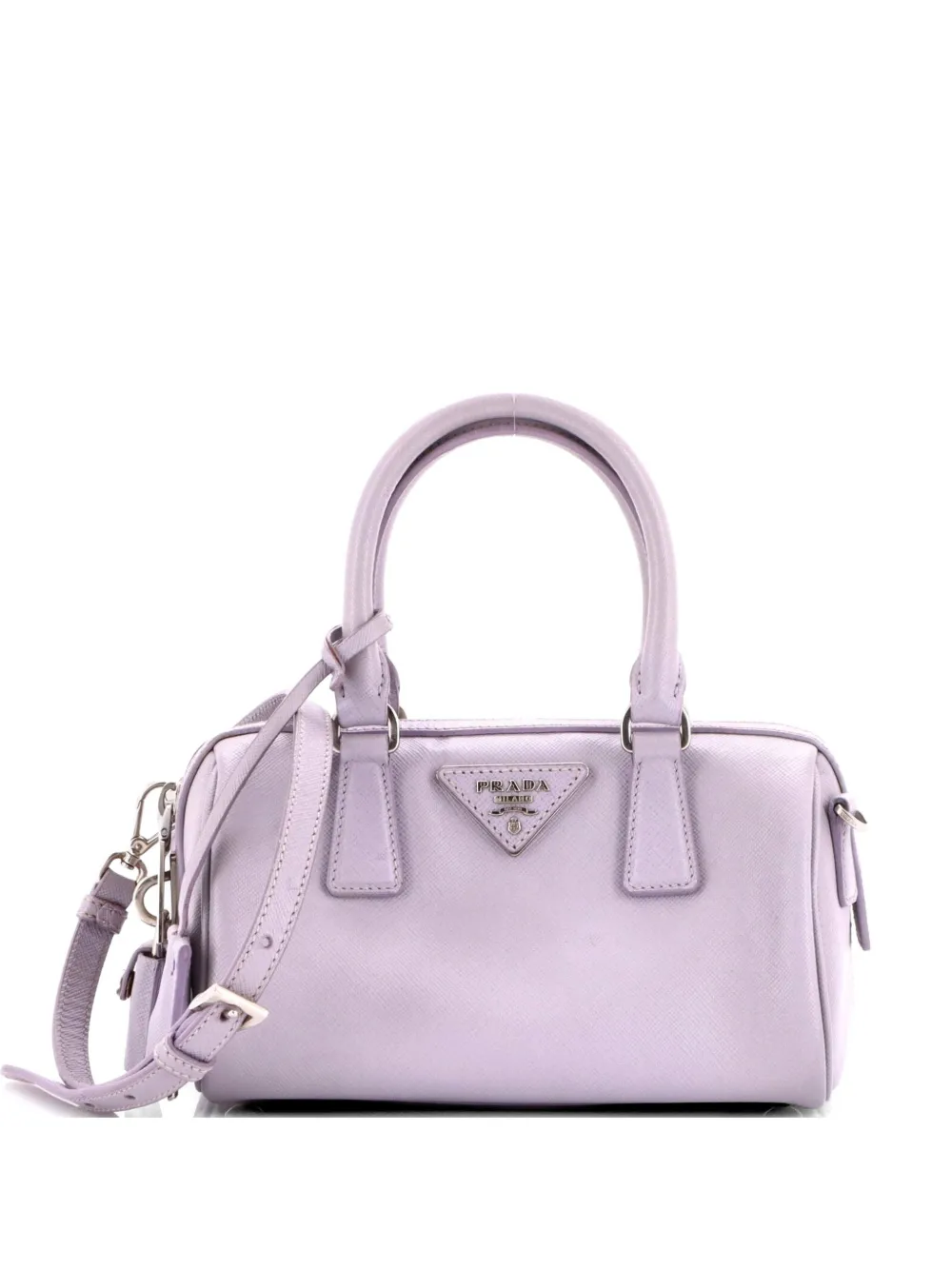 Prada Pre-Owned Lux Convertible Boston Bag Saffiano Leather Small handbag - Viola