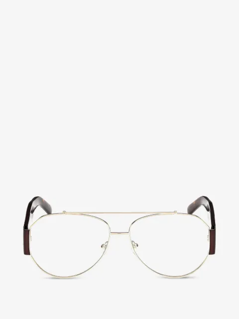 MCM tortoiseshell-effect pilot-frame glasses