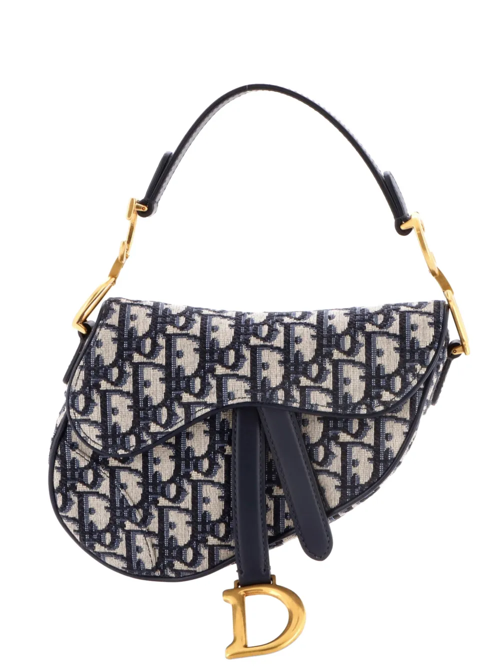 Christian Dior Pre-Owned Saddle Handbag Oblique Canvas Mini shoulder bag - Blu