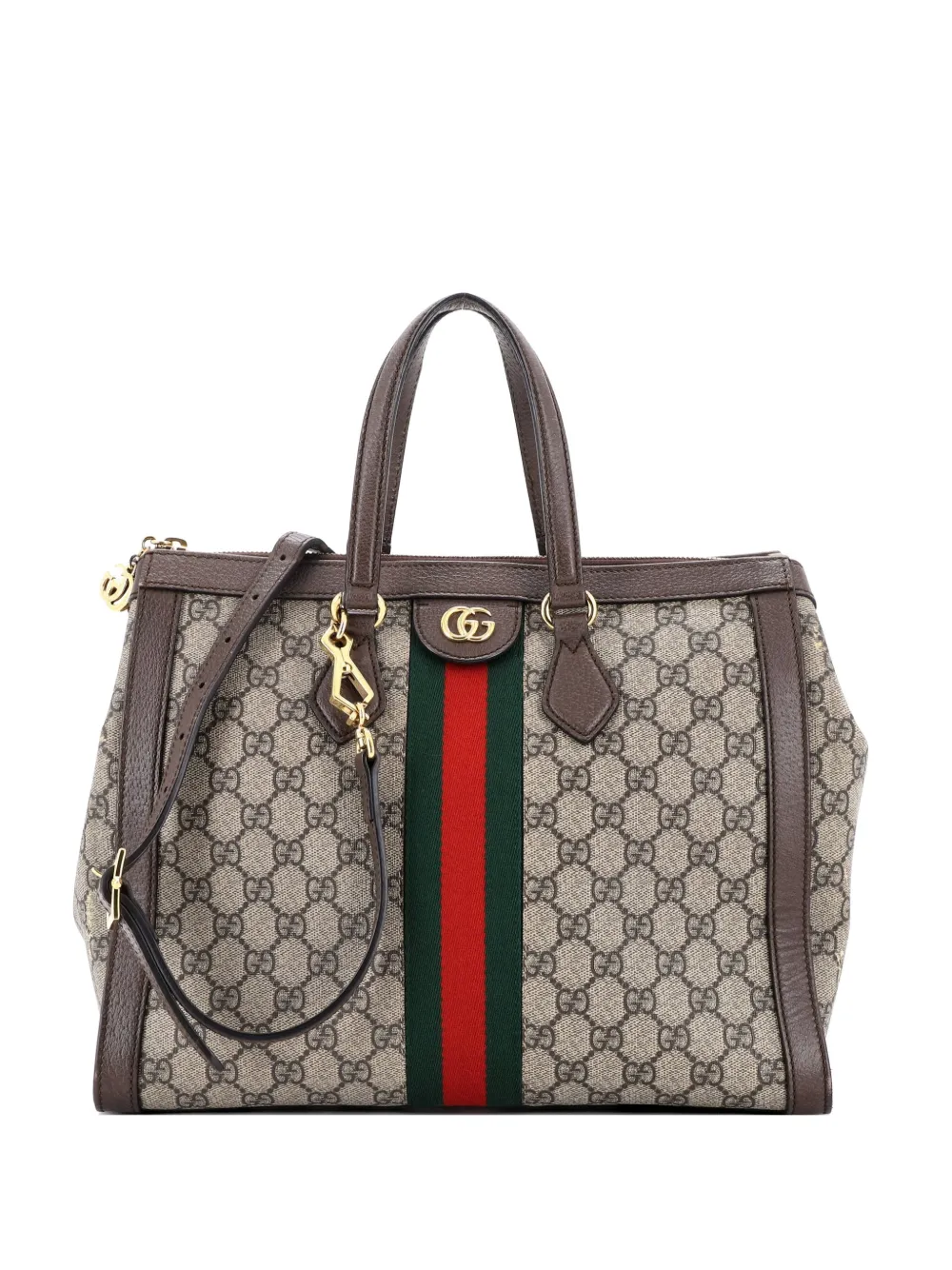Gucci Pre-Owned Ophidia Top Handle GG Coated Canvas Medium tote bag - Marrone