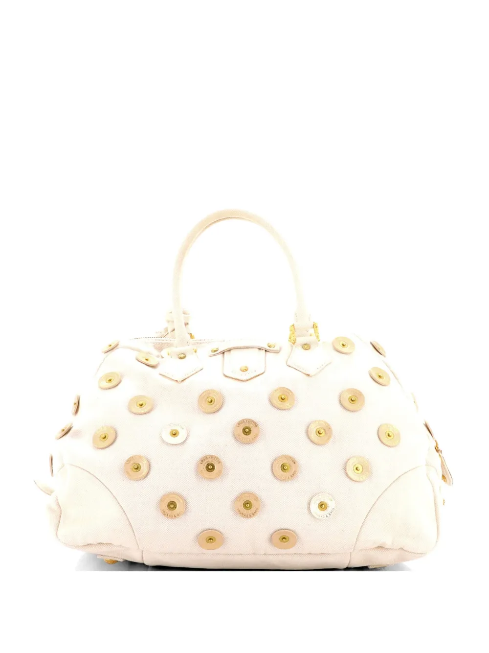 Louis Vuitton Pre-Owned Polka Dot Panama Bowly Embellished Canvas handbag - Toni neutri