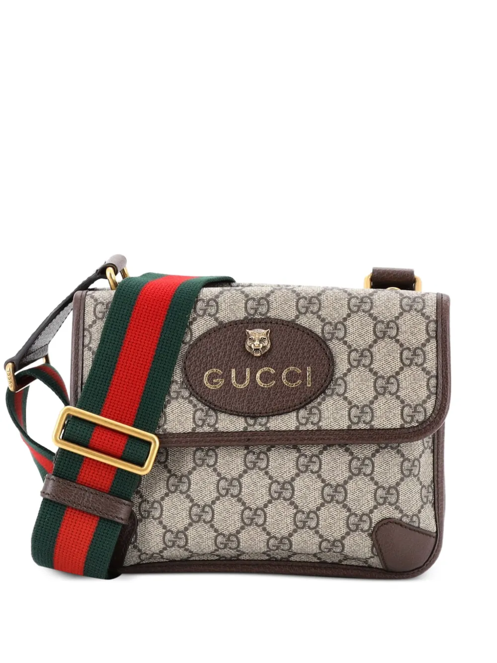 Gucci Pre-Owned Neo Vintage Flap Messenger GG Coated Canvas Small crossbody bag - Marrone
