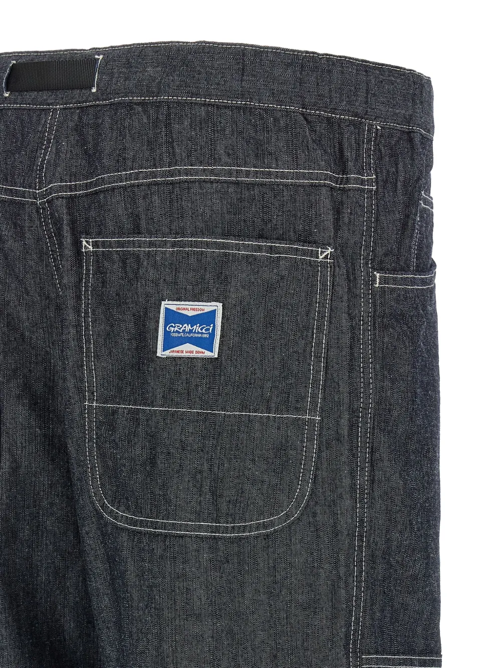 Gramicci Jeans met dubbele knie en ceintuur Blauw