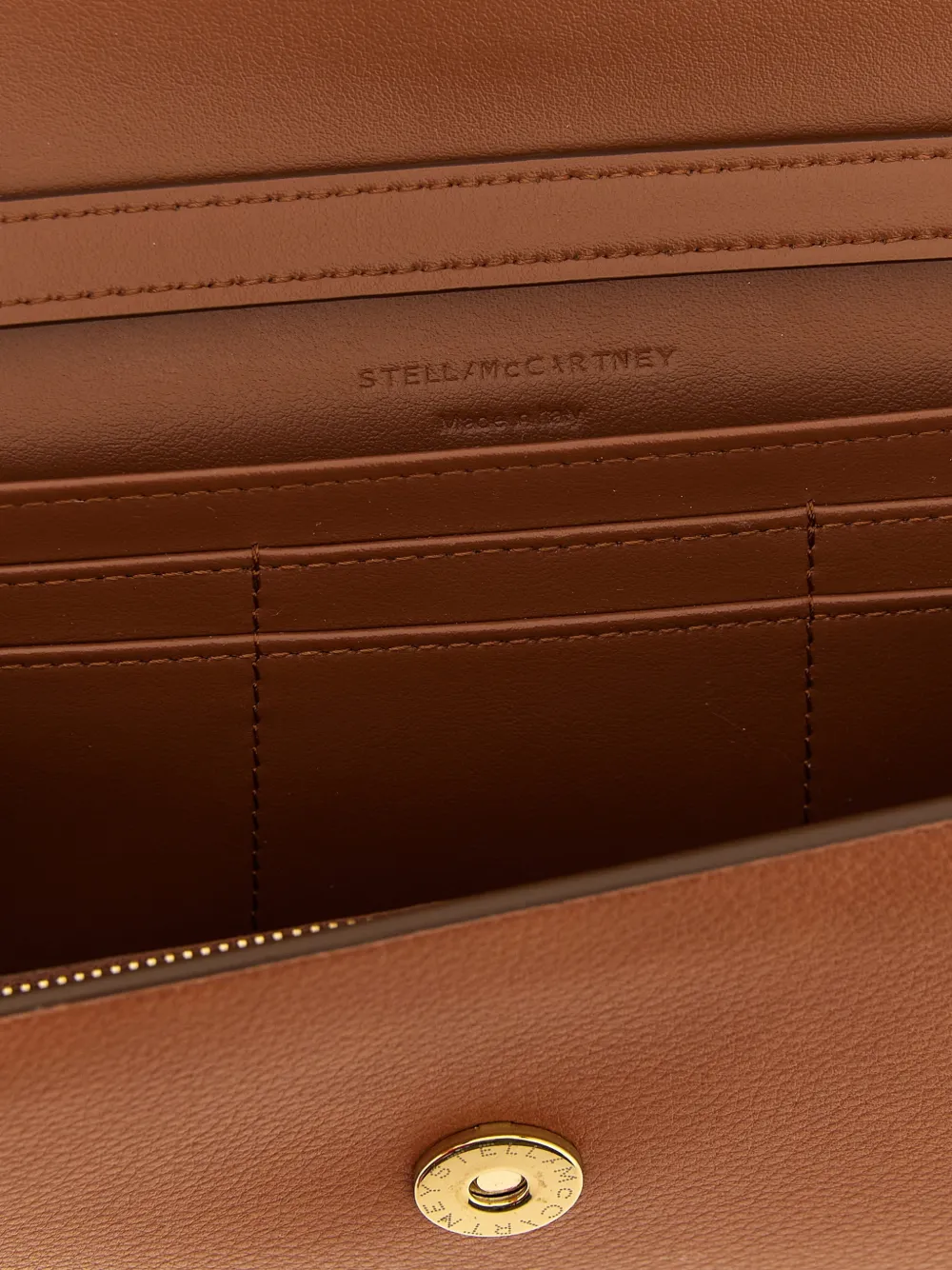 Stella McCartney Ryder portemonnee met slot Bruin