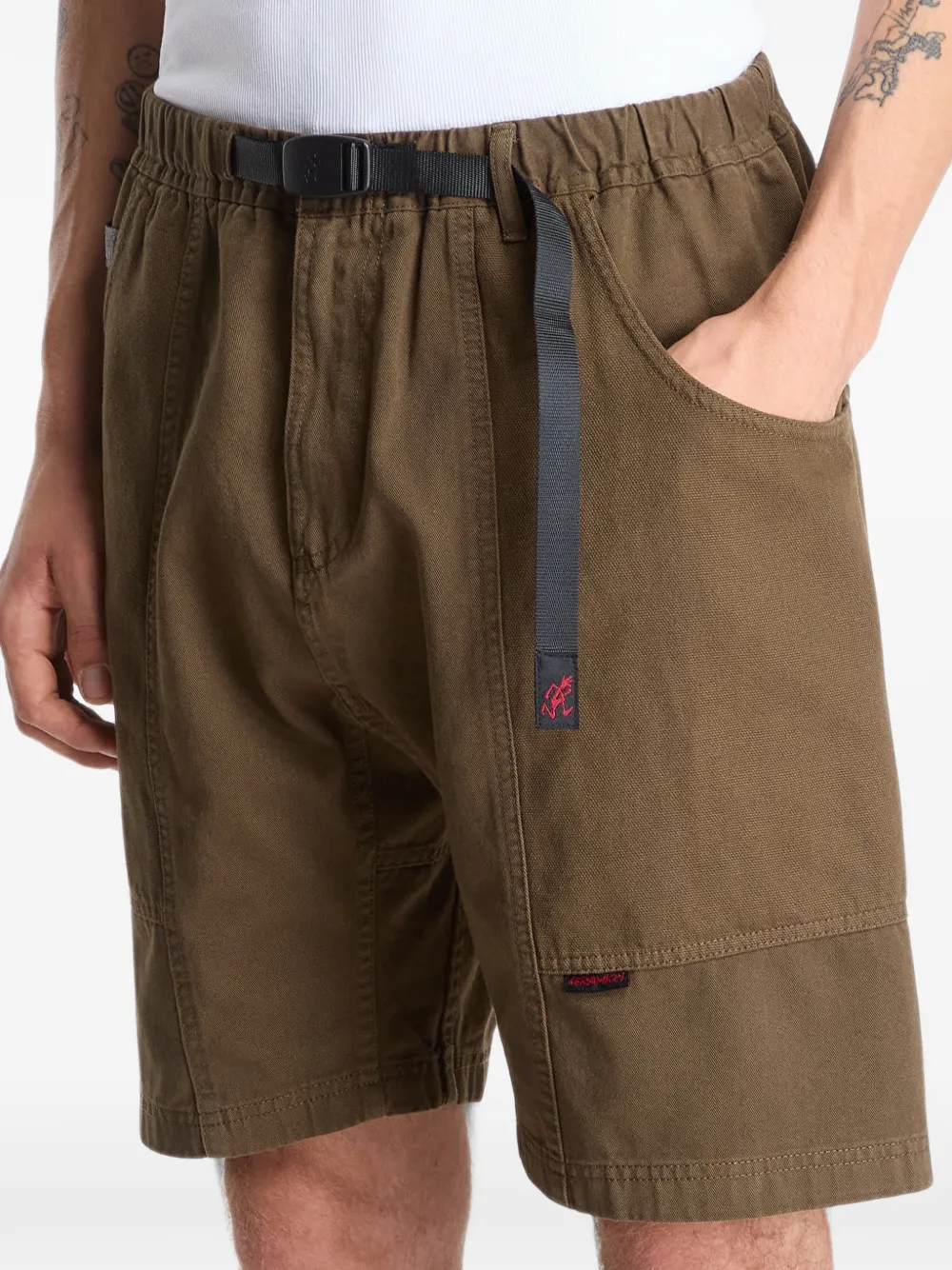 Gramicci Shorts met elastische taille Groen