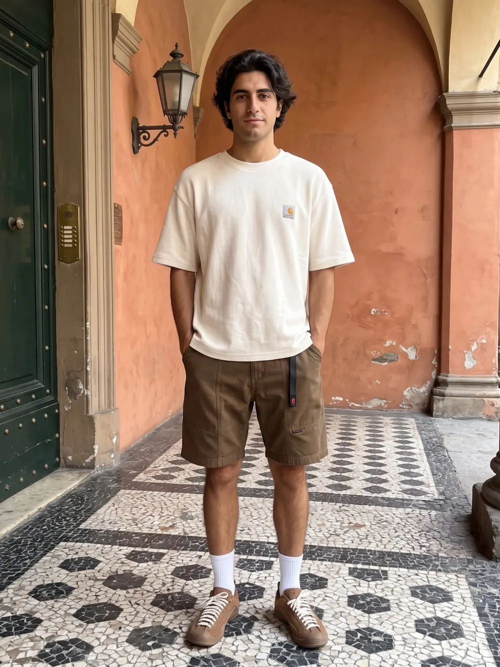Gramicci Shorts met elastische taille Groen