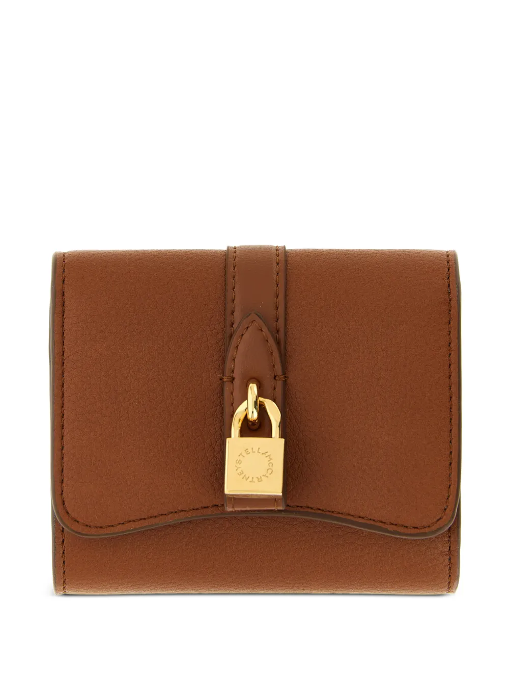 Stella McCartney Ryder padlock wallet - Marrone
